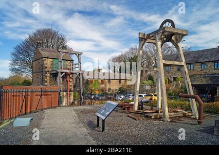 Royaume-Uni, South Yorkshire, Elsecar Heritage Centre, Newcomen Beam Engine Banque D'Images