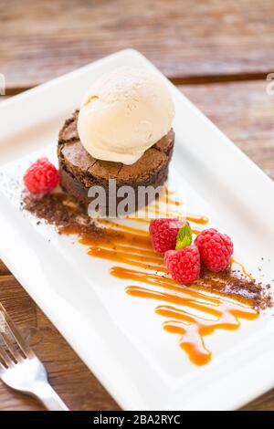bière brownie sundae Banque D'Images