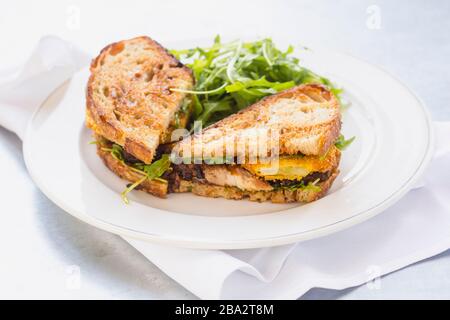 BLT croustillant au ventre de porc Banque D'Images