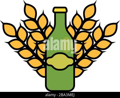 L'icône de bouteille de bière isolés Illustration de Vecteur