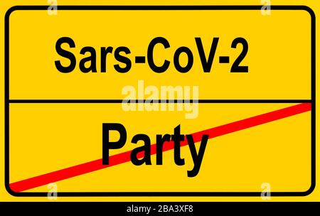 Symbol Picture Party, Coronavirus, SRAS-COV-2, Covid-19, Allemagne Banque D'Images