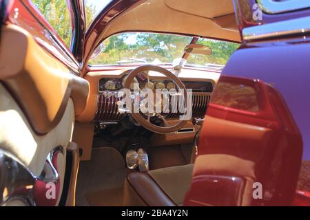 Voiture classique au salon de voiture Fairfax CA Banque D'Images