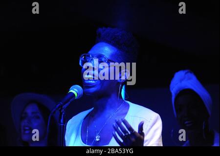La résistance Revival Chorus en direct à Brooklyn, février 2020, photo de Nadja Sayej Banque D'Images