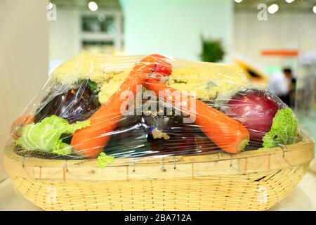 Exposition d'automne de produits agricoles, légumes mûrs Banque D'Images