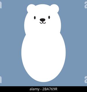 Symbole représentant un ours blanc polaire Illustration de Vecteur