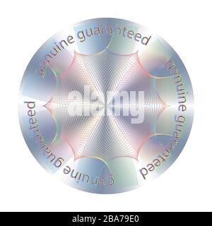 Autocollant hologramme rond Illustration de Vecteur