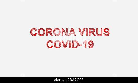 Titre de la tête « Corona virus » mot avec effet de bactéries du virus sur fond bleu foncé. Banque D'Images