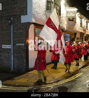 York, Angleterre, 21 décembre 2019, la York Sheriff's Riding est un calendrier personnalisé exécuté chaque 21 décembre après le crépuscule à York, à l'origine sur hor Banque D'Images