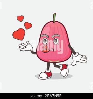 Illustration vectorielle rose Java Apple Mascot Illustration de Vecteur