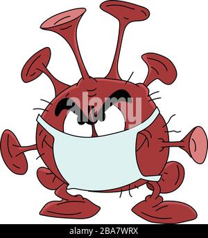 illustration vectorielle de virus corona dangereux et infectieux Illustration de Vecteur