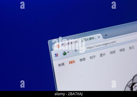 Ryazan, Russie - 16 avril 2018 - Page d'accueil du site Sogou sur l'affichage de PC, URL - sogou.com Banque D'Images