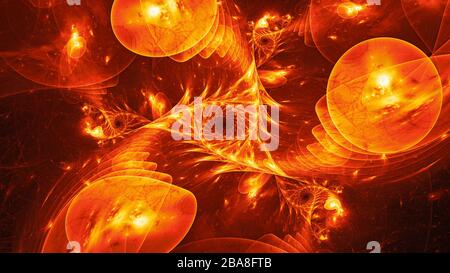 Quantum triangulaire brillant, arrière-plan abstrait généré par l'ordinateur, rendu tridimensionnel Banque D'Images