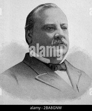 Stephen Grover Cleveland, 18 mars 1837 - 24 juin 1908, était un homme politique américain et le 22 et 24 président des États-Unis, photo de 1885 / Stephen Grover Cleveland, 18. März 1837 - 24. Juni 1908, war ein US-amerikanischer Politiker und der 22. 24. Präsident der Vereinigten Staaten, Foto von 1885, Historisch, Digital amélioration de la reproduction d'un original du XIXe siècle / digitale Reproduktion einer Originalvorlage dem 19. Jahrhundert Banque D'Images