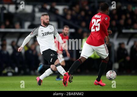 Wayne Rooney (à gauche) du comté de Derby contre Manchester United Banque D'Images