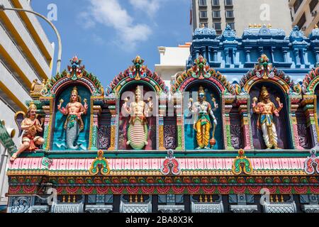 Temple Sri Krishnan, temple hindou construit en 1870, Bugis, Singapour Banque D'Images