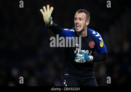 Alex Cairns de Fleetwood Town Banque D'Images