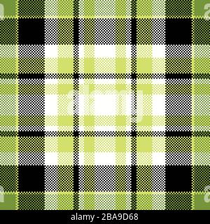 Conception de vecteur d'arrière-plan pixel. Plaid moderne sans coutures. Tissu à texture carrée. Tartan textile écossais. Couleur de beauté madras ornement. Illustration de Vecteur