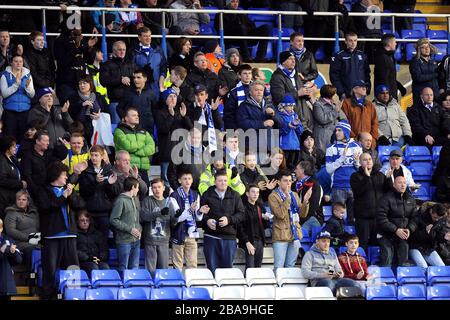 Birmingham City fans dans les peuplements Banque D'Images