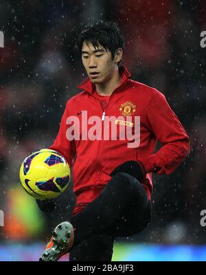 Shinji Kagawa de Manchester United lors de l'échauffement Banque D'Images