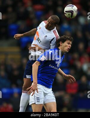 Nikola Zigic et Bolton Wanderers de Birmingham City, Zat Knight Banque D'Images