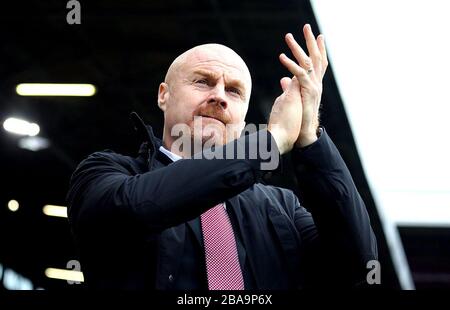 Sean Dyche de Burnley avant le lancement Banque D'Images