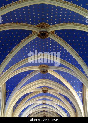 Plafond de l'église Saint François d'assise à Zagreb, Croatie Banque D'Images