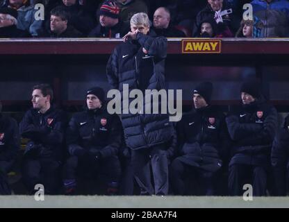 Gestionnaire d'Arsenal Arsène Wenger sur le banc de touche Banque D'Images