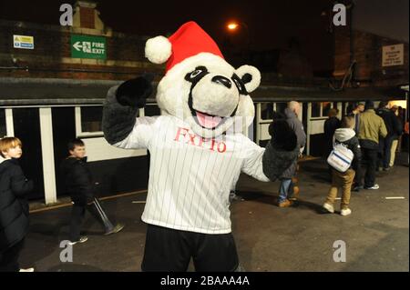 Fulham mascot Billy le Badger pose pour les photos Banque D'Images