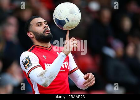 Alex Penny, de Kidderminster Harriers, pendant le match de la Ligue nationale du Nord - Groupe A - au stade Aggborough Banque D'Images