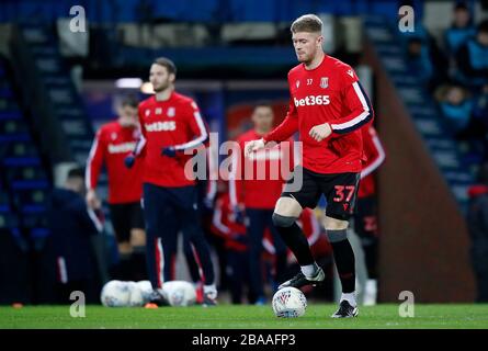 Nathan Collins de Stoke City avant de commencer contre Blackburn Rovers Banque D'Images