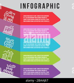 Illustration du modèle d'infographie avec éléments Illustration de Vecteur