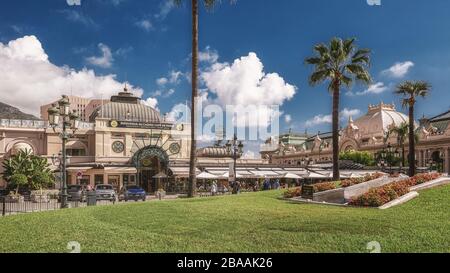 Monaco, 14 septembre 2018 : l'entrée du Casino café de Paris à Monaco Banque D'Images