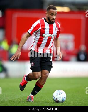 Bryan Mbeumo de Brentford en action Banque D'Images