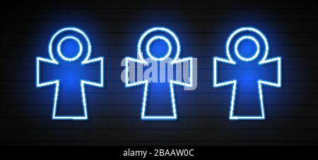 Ankh ou Egyptian Symbol of Life Flat Vector Icon for Apps Illustration de Vecteur