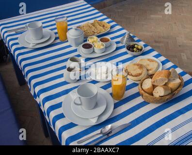 Détail du petit déjeuner marocain traditionnel Banque D'Images