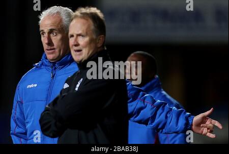 Mick McCarthy, le directeur de Ipswich Town, sur l'écran tactile Banque D'Images