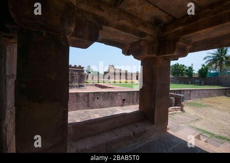 une autre vue sur le temple de durga aihole karnataka Banque D'Images