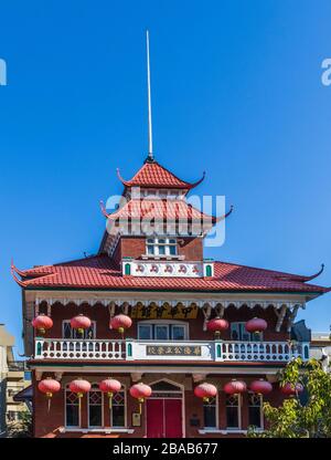 École publique chinoise à Chinatown dans le centre-ville de Victoria, Colombie-Britannique, Canada. Banque D'Images