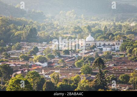 Vue panoramique d'Antigua, Guatemala. Banque D'Images