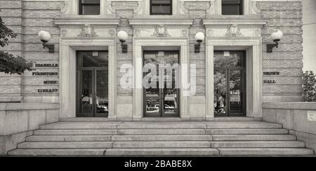 Entrée au England Conservatory Building, Boston, Massachusetts, États-Unis Banque D'Images