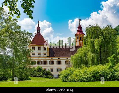 Palais Eggenberg le 2 mai 2014 à Graz. Le palais construit en 1625-1635, est le plus important complexe de palais baroque de Styrie. Banque D'Images