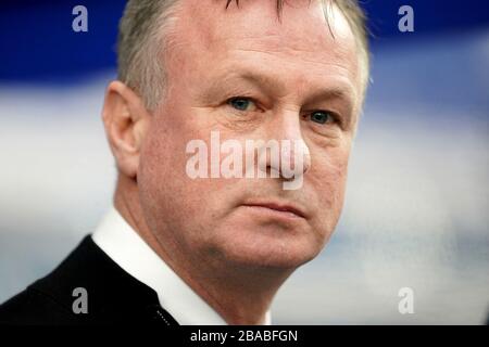 Stoke City Manager Michael O'Neill Banque D'Images