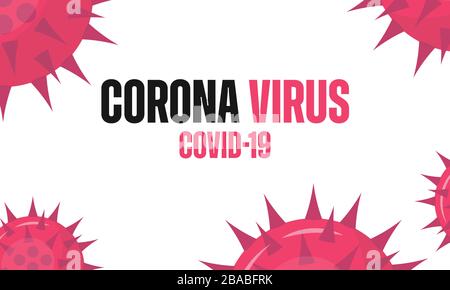 Résumé virus souche modèle de MERS-Cov ou de syndrome respiratoire du Moyen-Orient coronavirus et Novel coronavirus 2019-nCoV avec texte sur fond bleu. Illustration de Vecteur