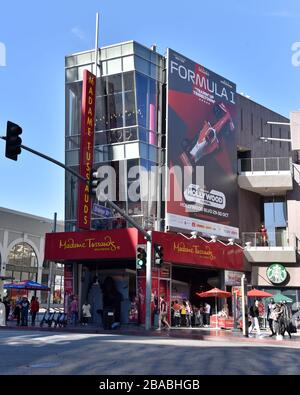 HOLLYWOOD, CA/USA - 27 JANVIER 2020 : musée de cire de Madame Tussauds sur le Hollywood Walk of Fame Banque D'Images