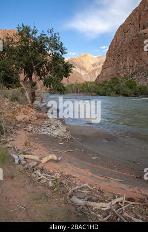 Paysages de la Mongolie, Hovd river Banque D'Images