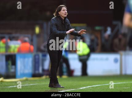 Gareth Ainsworth, responsable de Wycombe Wanderers, sur l'écran tactile Banque D'Images