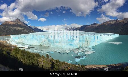 Glacier Perito Moreno en début de matinée, Patagonia, Argentine Banque D'Images