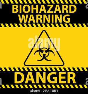 Symbole d'avertissement de danger biologique pour COVID-19 Banque D'Images