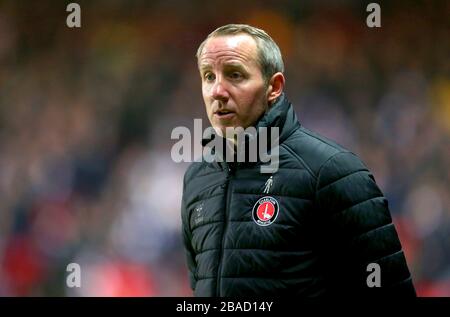 Charlton Athletic manager Lee Bowyer Banque D'Images