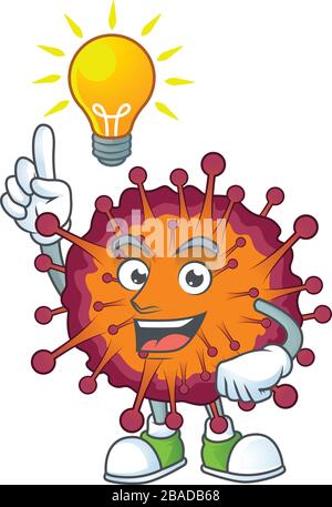 Le motif caractéristique de la mascotte du syndrome de la VID19 avec un joli geste Illustration de Vecteur